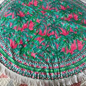 NWT Lilly Pulitzer round beach towel with fringe